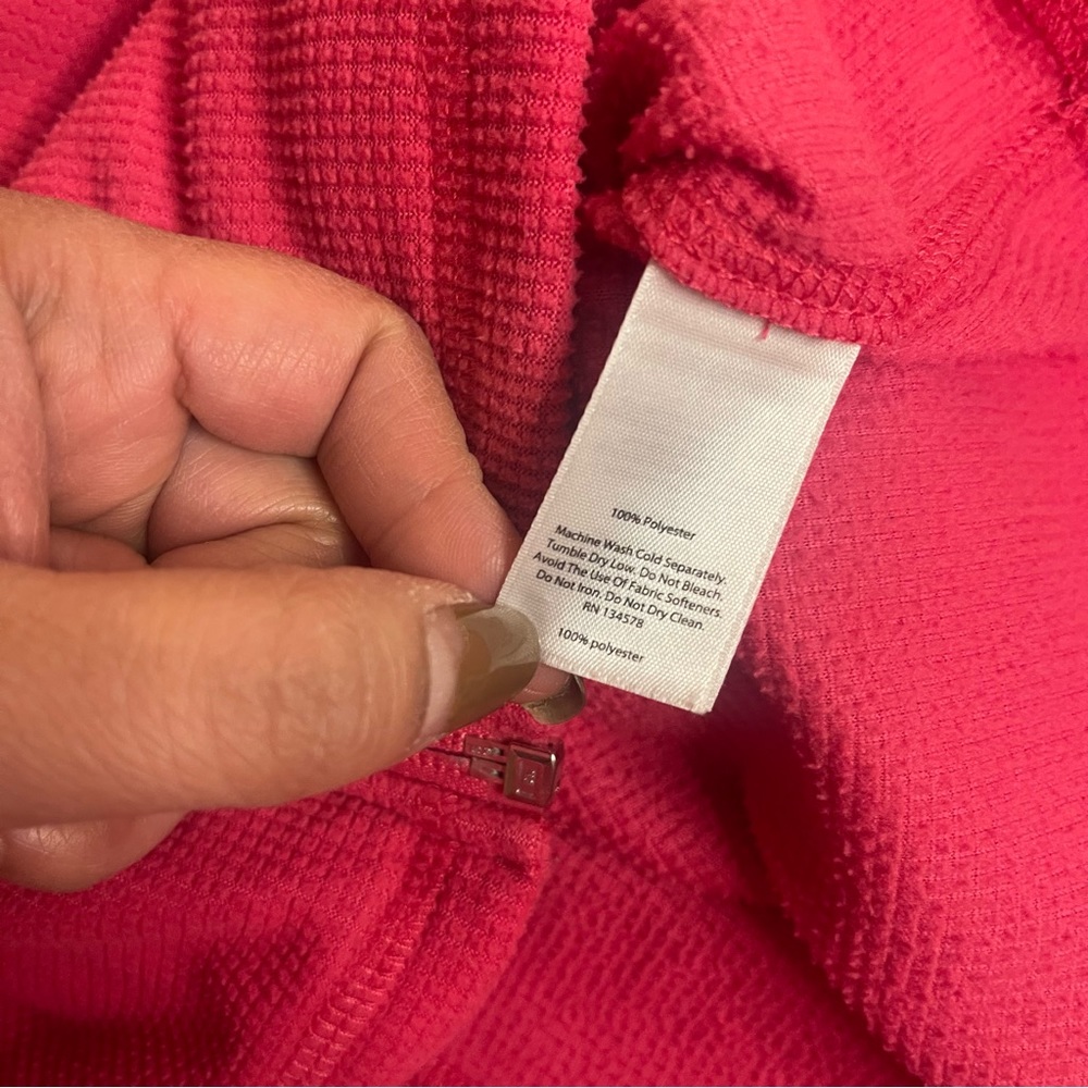Vineyard Vines Pink Full Zip Textured Light Jacket - Picture 4 of 8